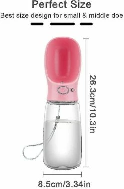 Luluzhu Bouteille D’eau Portable Pour Chien, 550ml Dog Walking Travel Bottle Puppy Water Leakproof Water -nourriture pour chien boutique 729347940 max