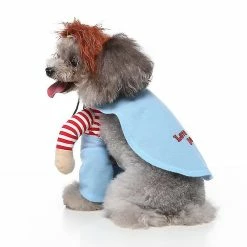 Unbranded Szcc Puppy Dog Pet Vêtements Hoodie Warm Puppy Automne Winter Coat Doggy Mode Jumpsuit Apparel Halloween Cosplay Striped Overalls -nourriture pour chien boutique 729719120 max