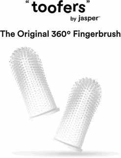Luluzhu 360 Dog Fingerbrush Brosse à Dents Kit (2-pack) Conception Ergonomique, Poils Surround Complets Compatibles Avec Un Nettoyage Facile Des Dents, Soins Dentaires Compatibles -nourriture pour chien boutique 731590124 max