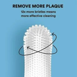 Luluzhu 360 Dog Fingerbrush Brosse à Dents Kit (2-pack) Conception Ergonomique, Poils Surround Complets Compatibles Avec Un Nettoyage Facile Des Dents, Soins Dentaires Compatibles -nourriture pour chien boutique 731590192 max