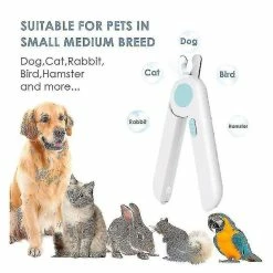 Luluzhu Pet Dog Cat Nail Clippers Led Light Cutter Ciseaux Trimmer Paw File Tool Kits Blue Aespa -nourriture pour chien boutique 736485947 max