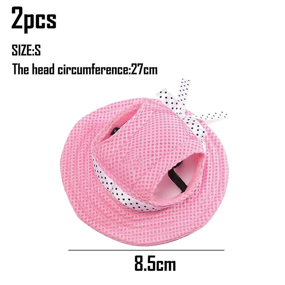 Unbranded 2 Pièces Round Brim Pet Baseball Hat Dog Mesh Porous Cap 2 Unbranded 2 Pièces Round Brim Pet Baseball Hat Dog Mesh Porous Cap – Image 2