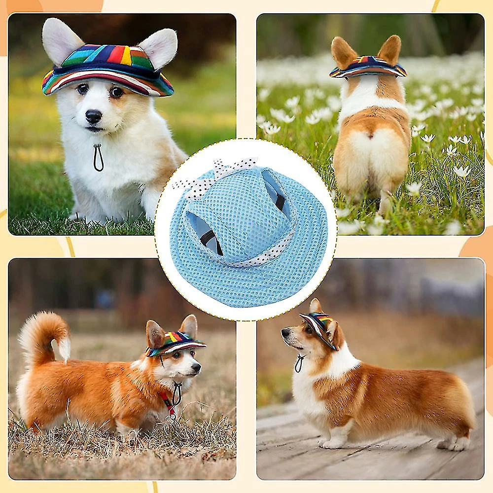 Unbranded 2 Pièces Round Brim Pet Baseball Hat Dog Mesh Porous Cap 5 Unbranded 2 Pièces Round Brim Pet Baseball Hat Dog Mesh Porous Cap – Image 5