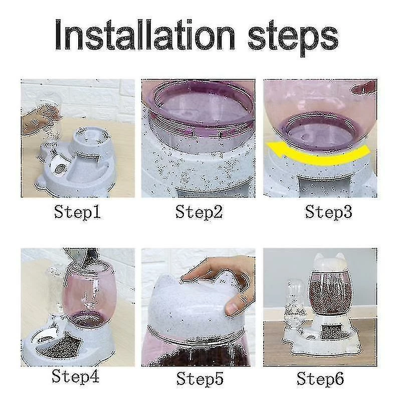 Unbranded 2.2l Pet Dog Cat Automatic Er Bowl Pour Chiens 528ml Bouteille Kitten Bowls Slow Foo 4 Unbranded 2.2l Pet Dog Cat Automatic Er Bowl Pour Chiens 528ml Bouteille Kitten Bowls Slow Foo – Image 4