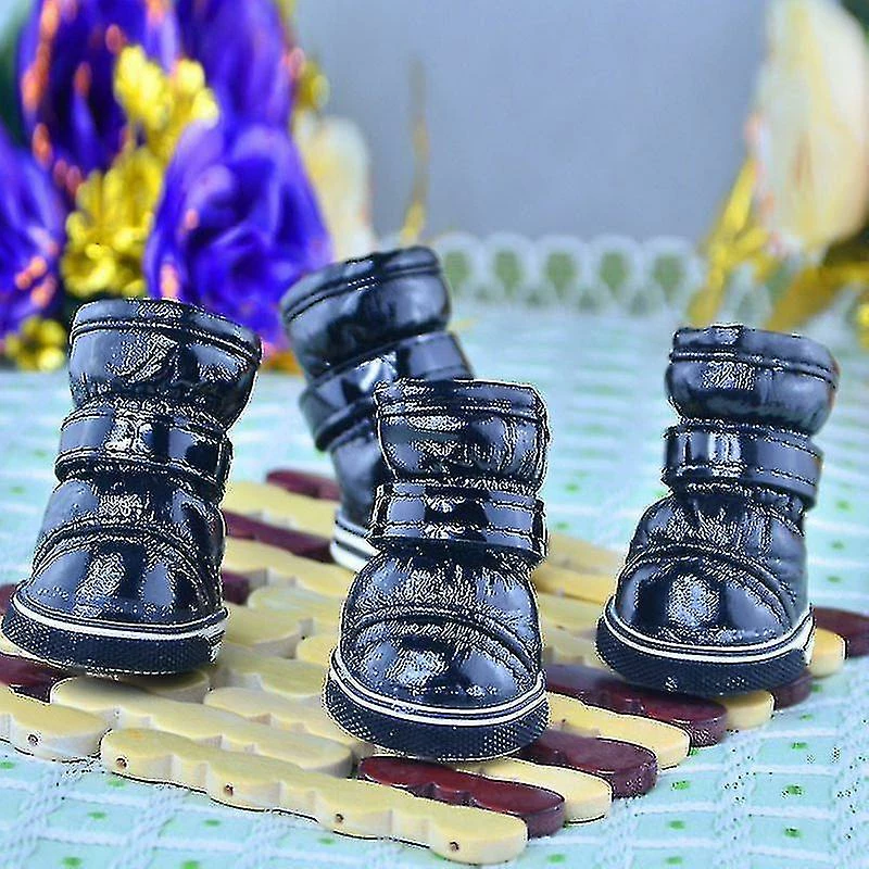 Unbranded 4pcs / Set Hiver Pet Dog Chaussures Warm Snow Boots Imperméable Petits Chiens Chaussures Pour Chihuahua 3 Unbranded 4pcs / Set Hiver Pet Dog Chaussures Warm Snow Boots Imperméable Petits Chiens Chaussures Pour Chihuahua – Image 3