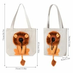 Unbranded Sac Pour Animaux De Compagnie Outcrop Small Lion Pet Canvas Shaped Shoulder Bag Pour Chat Dog Small Pet Outdoor Portable Canvas Out Handbag -nourriture pour chien boutique 740799531 max
