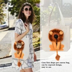 Unbranded Sac Pour Animaux De Compagnie Outcrop Small Lion Pet Canvas Shaped Shoulder Bag Pour Chat Dog Small Pet Outdoor Portable Canvas Out Handbag -nourriture pour chien boutique 740799536 max