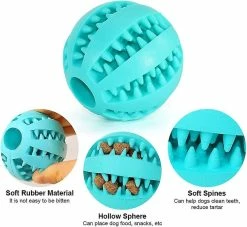 Luluzhu Dog Toy Ballsdog Rubber Chew Ball Clean Teeth Non-toxic Resistant Toyinteractive Iq Puzzle Training Toy Ball Pour Petit Chien Moyen -nourriture pour chien boutique 741555835 max