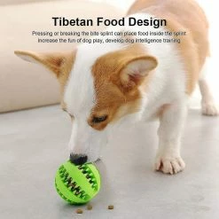 Luluzhu Dog Toy Ballsdog Rubber Chew Ball Clean Teeth Non-toxic Resistant Toyinteractive Iq Puzzle Training Toy Ball Pour Petit Chien Moyen -nourriture pour chien boutique 741555891 max