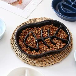Unbranded Céramique Slow Feeder Dog Bowls Cat Bowl Fun Interactive Feeder Bowl Healthy Eating Diet Pet Bowls -nourriture pour chien boutique 742021867 max