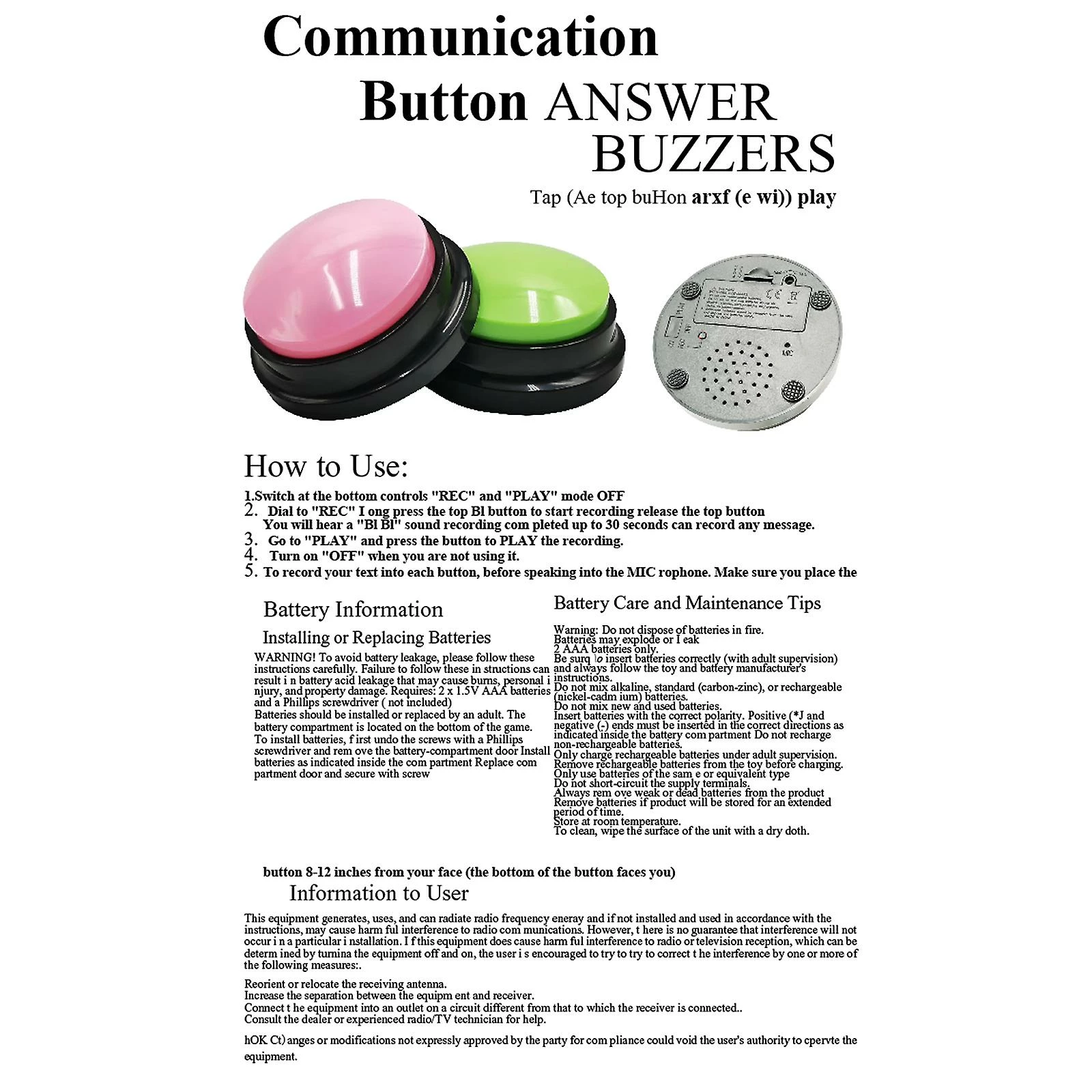 Unbranded Creative Pet Starter Enregistrable Talking Speaking Buttons Dog Training Communication Toys 4 Unbranded Creative Pet Starter Enregistrable Talking Speaking Buttons Dog Training Communication Toys – Image 4