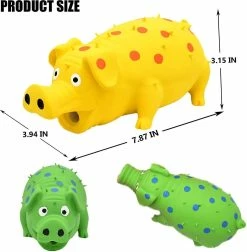 Nw 1776 2pcs Pig Squeaky Dog Toy, Jouet Interactif En Caoutchouc Pig Dog Chew, Pour Petits Chiens Moyens Grands -nourriture pour chien boutique 745086875 max