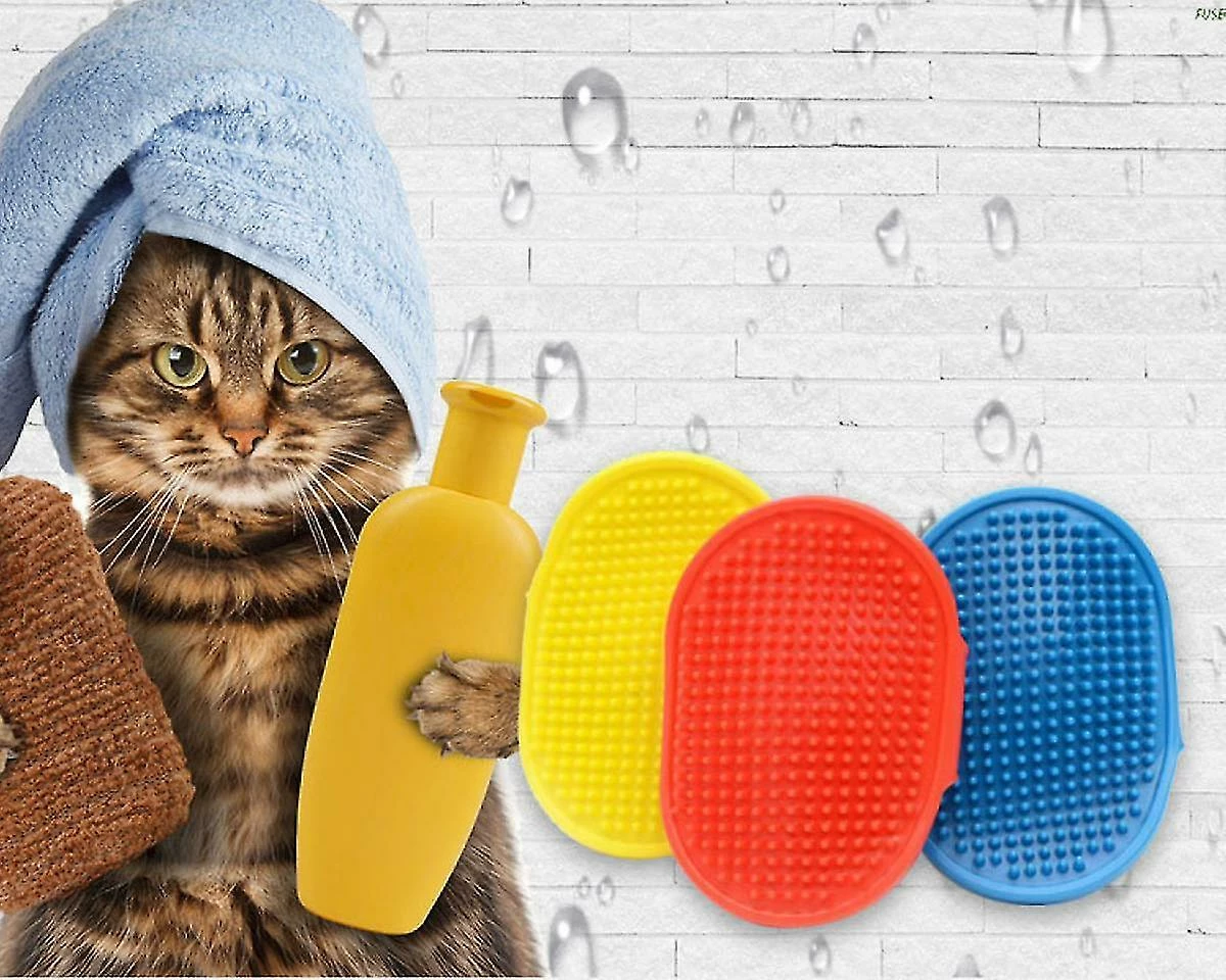 Unbranded Shxx Dog Grooming Brush, Pet Shampoo Bath Brush Massage Apaisant Peigne En Caoutchouc Avec Anneau Réglable Pour Chiens Et Chats à Poil Court 4pcsred / B S 3 Unbranded Shxx Dog Grooming Brush, Pet Shampoo Bath Brush Massage Apaisant Peigne En Caoutchouc Avec Anneau Réglable Pour Chiens Et Chats à Poil Court 4pcsred / B S – Image 3