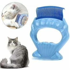 Unbranded Pet Cat Dog Shell Shape Hair Removal Massage Comb Grooming Brush Tools S