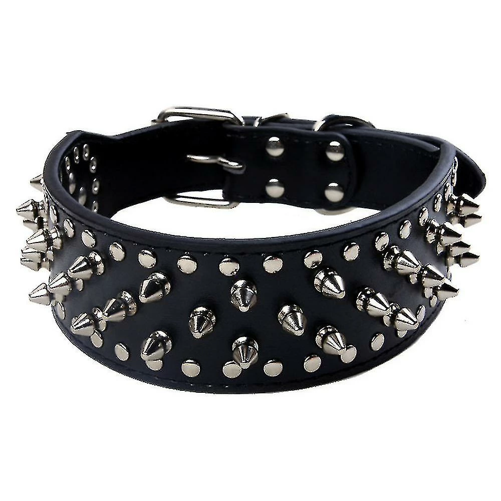 Unbranded Adjustable Punk Wide Spiked Rivet Dog Collar Pu Leather Studded Pet Collar For Bulldog Husky Rottweiler S 1 Unbranded Adjustable Punk Wide Spiked Rivet Dog Collar Pu Leather Studded Pet Collar For Bulldog Husky Rottweiler S