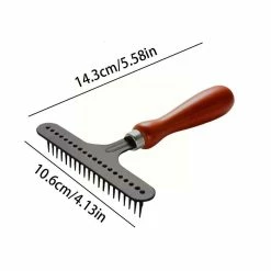 Initially Efficace Double Row Dog Rake Sous-poil Acier Inoxydable Poignée Légère Peigne Antidérapant Portable Dematting Ergonomique Pet I8s2 -nourriture pour chien boutique 745435241 max