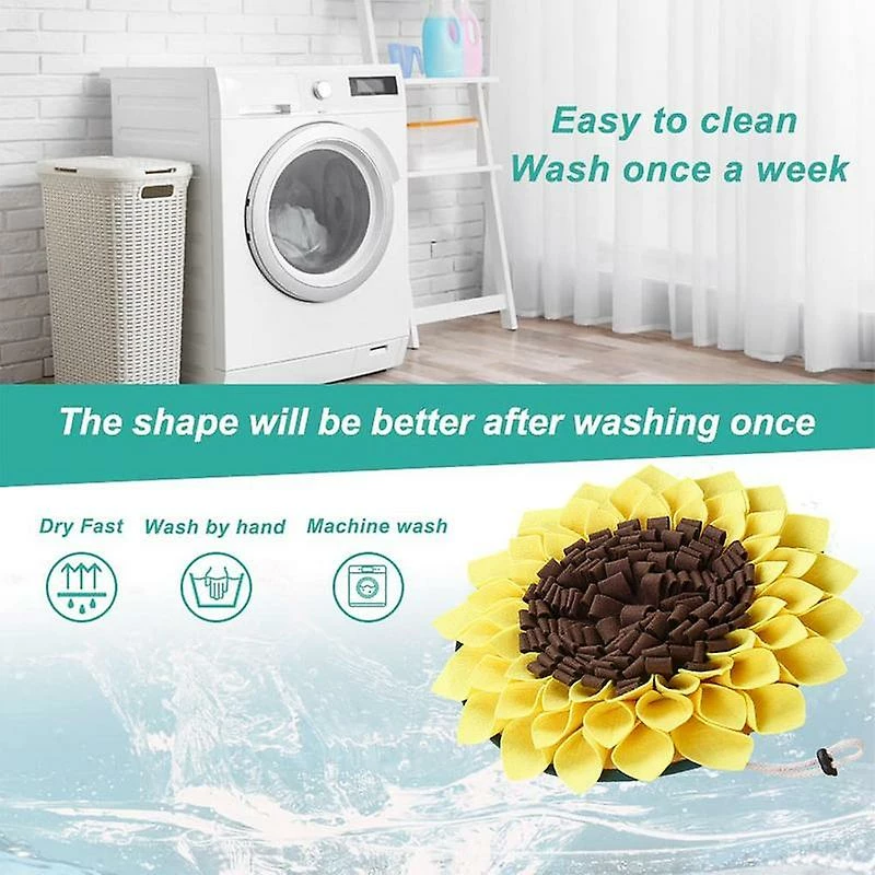 Initially Dog Sniff Mat Lavable Sunflower Dog Sniffing Toys Dog Mat Nasal Congestion Pad Brain Stimulation Toy Training Mat For Pets Nose 3 Initially Dog Sniff Mat Lavable Sunflower Dog Sniffing Toys Dog Mat Nasal Congestion Pad Brain Stimulation Toy Training Mat For Pets Nose – Image 3
