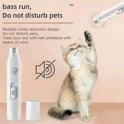 Huasi Pet Dog Cat Électrique Led Nail Grinder Grooming Trimmer Grinding Clipper Pedicure Tool Usb Charging -nourriture pour chien boutique 754885871 max
