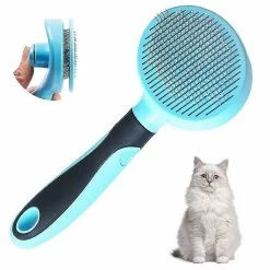 Luluzhu Cat Brush Soft Dog Grooming Tool Supprime Le Sous-poil Lâche Autonettoyant
