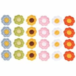 Gegong 24pcs Dog Hair Bows Cute Mix Couleurs Grooming Pet Flower Topknot Avec Bande En Caoutchouc Pour Chat