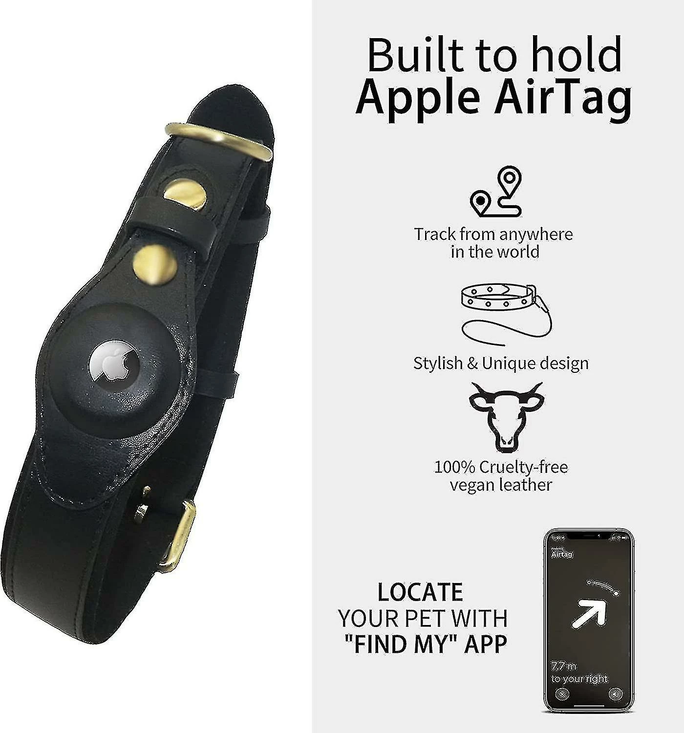 Unbranded Tag Dog Collar, Adjable Cow Dog Collar D Compatible With Tag, Compatible With S Medium And Lar Dog Cat#d205499 3 Unbranded Tag Dog Collar, Adjable Cow Dog Collar D Compatible With Tag, Compatible With S Medium And Lar Dog Cat#d205499 â Image 3