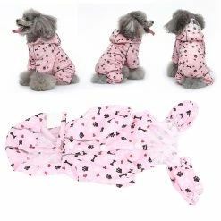 Unbranded Réfléchissant Chiot Imperméable Veste Imperméable à L’eau Respirant Mignon Motif Pet Dog Hooded Rain Coat Avec Anneau D -nourriture pour chien boutique 759136779 max