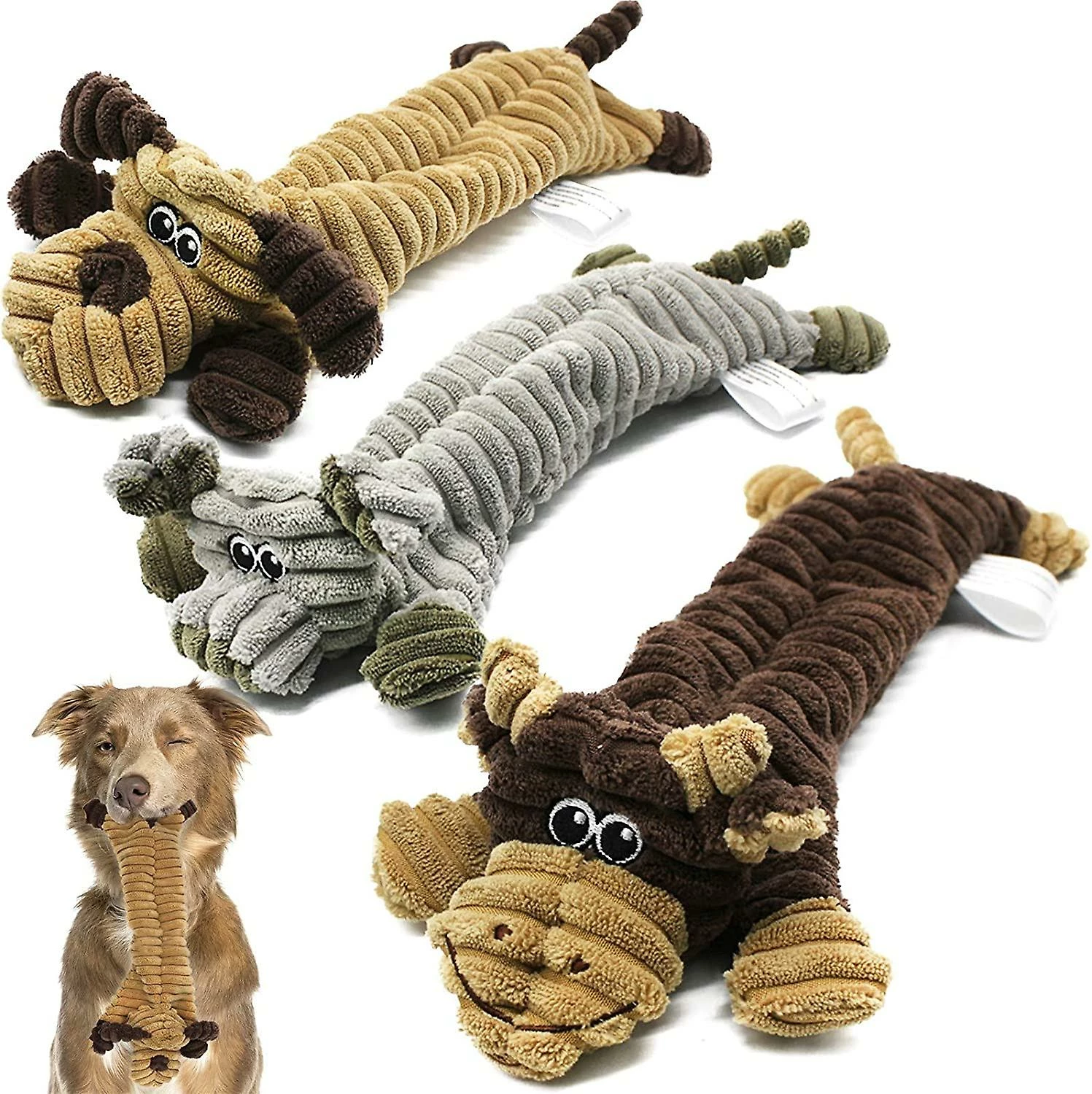 Clover Jouets Pour Chiens Grinçants Indestructibles Pour Grands Chiens, Tough Soft Dog Toys Bundle Pour 8 Semaines Mâcher Des Chiots Et Des Petits Chiens, Jouets En Peluche Interactifs Durables - Var 1 Clover Jouets Pour Chiens Grinçants Indestructibles Pour Grands Chiens, Tough Soft Dog Toys Bundle Pour 8 Semaines Mâcher Des Chiots Et Des Petits Chiens, Jouets En Peluche Interactifs Durables - Var