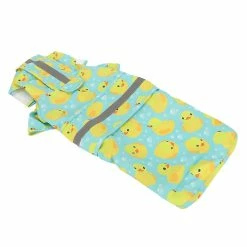 Unbranded Pet Rain Jacket Duckling Pattern Imperméable à L’eau Réfléchissant Réglable 4 Pattes Hooded Dog Imperméable Pour Petits Et Moyens Chiens -nourriture pour chien boutique 761290612 max