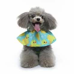 Unbranded Pet Rain Jacket Duckling Pattern Imperméable à L’eau Réfléchissant Réglable 4 Pattes Hooded Dog Imperméable Pour Petits Et Moyens Chiens -nourriture pour chien boutique 761290645 max