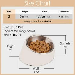 Unbranded Dog Cat Bowl, Sloped Bowl Anti-slip Modern Elegant Melamine Support Avec Bol Amovible En Acier Inoxydable Massif, Noir -nourriture pour chien boutique 761662971 max