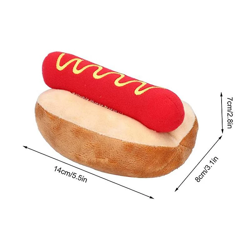 Unbranded Vente Personnalisée De Jouets Pour Chiens En Peluche, Forme De Hot-dog, Jouet En Peluche Détachable à Croquer, 3 Unbranded Vente Personnalisée De Jouets Pour Chiens En Peluche, Forme De Hot-dog, Jouet En Peluche Détachable à Croquer, – Image 3