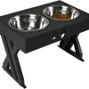 Unbranded Wisedog Elevated Dog Bowls For Large Dogs Elevated Dog Bowl - S'ajuste à 3 Hauteurs, 2,8 « , 7,5 », Et 11,6 '' Stand (noir)