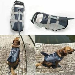 Unbranded Gilet De Sauvetage Pour Animaux De Compagnie Dog Lifesaver Lifesaver Safety Reflective Vest Gilet De Sauvetage De Chien De Taille Réglable Pour La Natation Surf Chasse Nautique (xl, Gris) -nourriture pour chien boutique 761667909 max