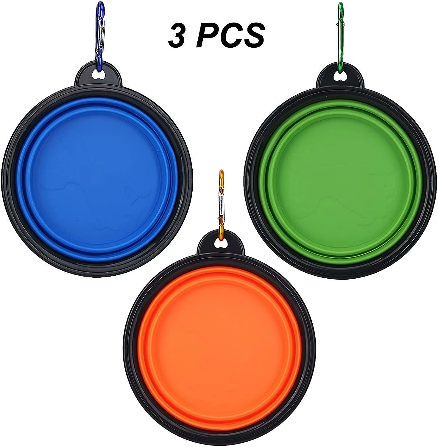 LetsGO Bol Pour Chien Avec Mousqueton 3 Pièces Bol De Voyage En Silicone Portable Pliable Bol Pour Chien Pliable Dog Bowl étanche Bol Pour Chien Pour Promenades Itinérantes Camping Chenil 2 LetsGO Bol Pour Chien Avec Mousqueton 3 Pièces Bol De Voyage En Silicone Portable Pliable Bol Pour Chien Pliable Dog Bowl étanche Bol Pour Chien Pour Promenades Itinérantes Camping Chenil – Image 2