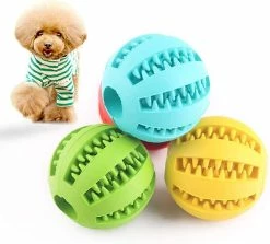 LetsGO Pet Dog Cat Ballet Interactive Toy Ball Pour Le Nettoyage Des Dents, Rubber Chew Ball Iq Training Ball Toys Pour Pet Dogs Puppy Cat (7cm, Bleu) -nourriture pour chien boutique 763860624 max