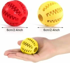 LetsGO 2 Dog Toy Ballsdog Rubber Chew Ball Dents Propres Non Toxique Résistant Aux Morsures Toyinteractive Iq Puzzle Training Toy Ball Pour Petit Chien Moyen -nourriture pour chien boutique 763870645 max