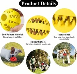 LetsGO 2 Dog Toy Ballsdog Rubber Chew Ball Dents Propres Non Toxique Résistant Aux Morsures Toyinteractive Iq Puzzle Training Toy Ball Pour Petit Chien Moyen -nourriture pour chien boutique 763870807 max