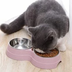 LetsGO Bol Pour Chat En Acier Inoxydable 2 En 1 Anti Glutton Cats Dog Bowl, Bol Interactif Antidérapant Pour Animaux De Compagnie -nourriture pour chien boutique 763875262 max 1