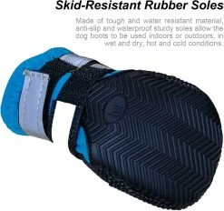LetsGO Bottes Pour Chiens, 4 Pièces Protective Dog Boot Dog Shoes Breathable Anti-slip Liner (l, Lake Blue) -nourriture pour chien boutique 763877895 max