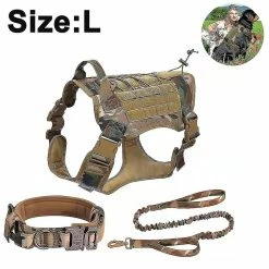 Unbranded Harnais De Chien Gilet De Chien Collier Laisse Avec Poche Et Patch, No Pull Dog Vest Pour Lar Dog, Harnais Pour Chien D’assistance Pour Hi -nourriture pour chien boutique 765938260 max