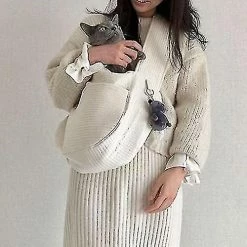 Unbranded Yoitea Pet Sling Carrier Respirant - Puppy Travel Bag Cat Crossbody Bag Coton Casual Dog Carrying Shoulder Bag Pour Petite Race Moyenne Walking -nourriture pour chien boutique 768831916 max