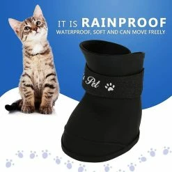 Unbranded 4pcs Dog Shoes Bottes En Silicone Imperméable à L’eau Antidérapante Chaussures De Pluie De Protection Pour Petit Chien De Compagnie (l / Noir) -nourriture pour chien boutique 776364614 max