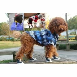 Unbranded Puppy Pet Dog Antidérapant Toile Outdoor Sports Chaussures Baskets Bottes Chaussures De Sport, Semelle En Caoutchouc + Tissu De Coton Doux Intérieur(4) -nourriture pour chien boutique 776364665 max