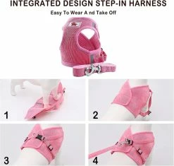 Unbranded Soft Training Mesh Fabric Dog Vest Harness Vest Harness Pour Chiot, Chats, Petits Animaux (rose) -nourriture pour chien boutique 776721149 max