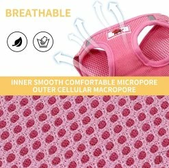 Unbranded Soft Training Mesh Fabric Dog Vest Harness Vest Harness Pour Chiot, Chats, Petits Animaux (rose) -nourriture pour chien boutique 776721227 max