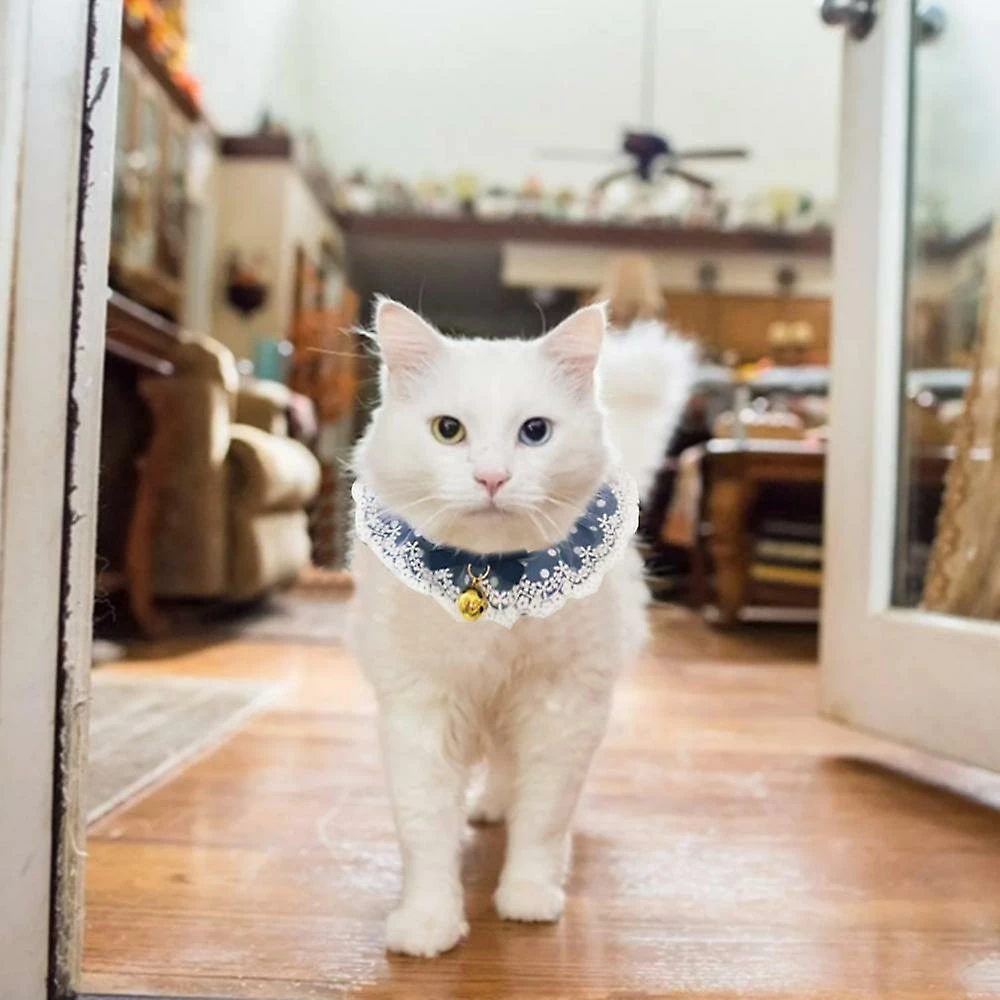 Unbranded Sysy Dog Saliva Towel With Bell Cute Cat Bib Scarf Cat Lace Bib M 5 Unbranded Sysy Dog Saliva Towel With Bell Cute Cat Bib Scarf Cat Lace Bib M â Image 5