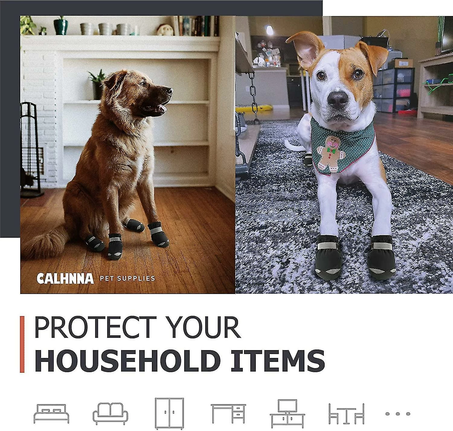 Unbranded Dog Shoes For Hot Pavement Dog Boots For Medium Large Dogs Waterproof Dog Booties With Anti-ip Sole Paw Protectors 4pcs 3 Unbranded Dog Shoes For Hot Pavement Dog Boots For Medium Large Dogs Waterproof Dog Booties With Anti-ip Sole Paw Protectors 4pcs – Image 3