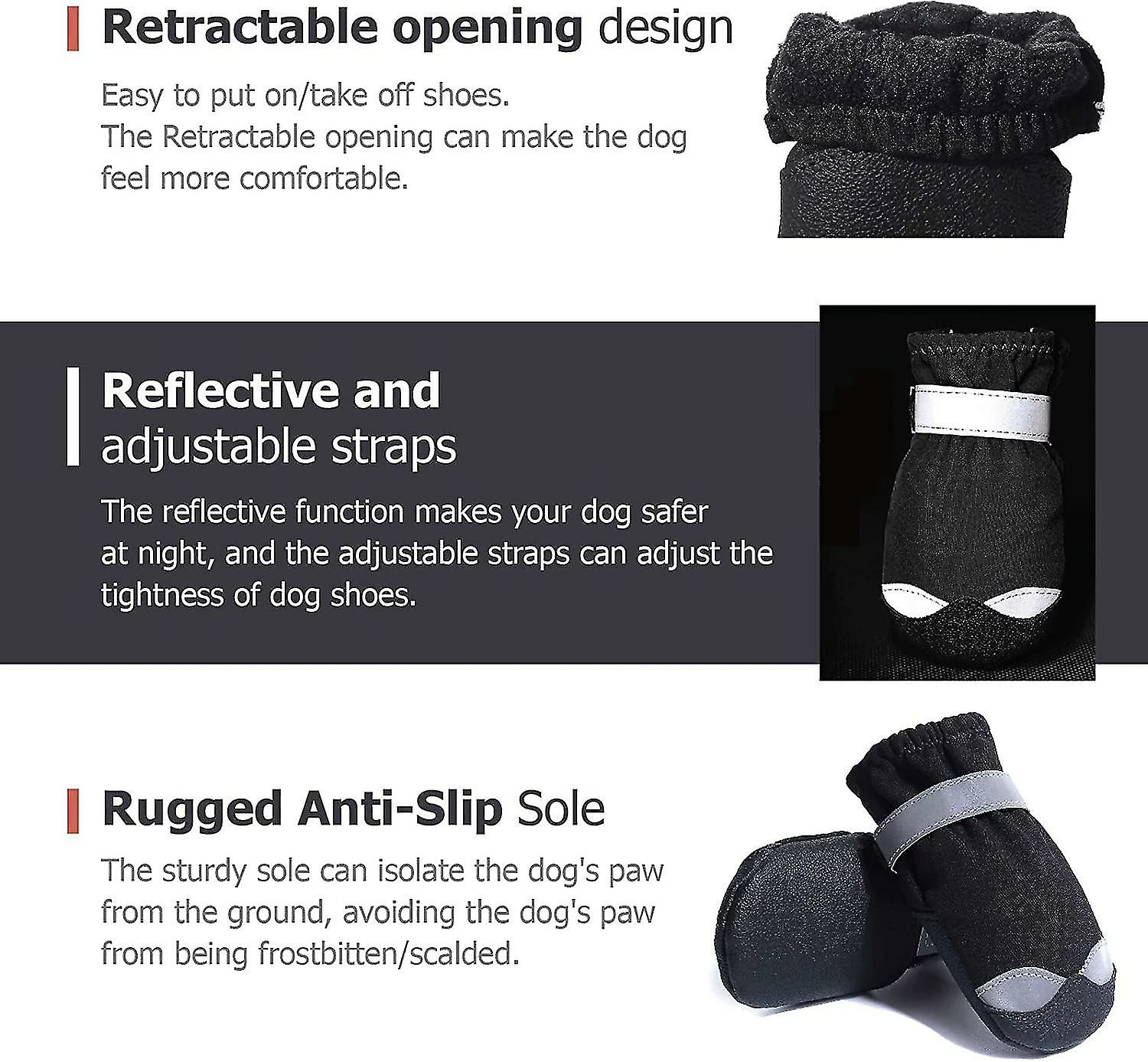 Unbranded Dog Shoes For Hot Pavement Dog Boots For Medium Large Dogs Waterproof Dog Booties With Anti-ip Sole Paw Protectors 4pcs 5 Unbranded Dog Shoes For Hot Pavement Dog Boots For Medium Large Dogs Waterproof Dog Booties With Anti-ip Sole Paw Protectors 4pcs – Image 5
