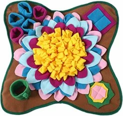 Unbranded Pet Snuffle Mat Pour Chiens Grand Medium Petit Chat De Compagnie Tapis De Nourriture Pour Chiens Pour Les Sols Polar Fleece Dog Feeding Mat - -