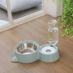 Unbranded Bowl For Cat And Dog With Water Bottle 2 In 1 Bowl For Dog And Cat With Automatic Water Dispenser Blue -nourriture pour chien boutique 780424670 max